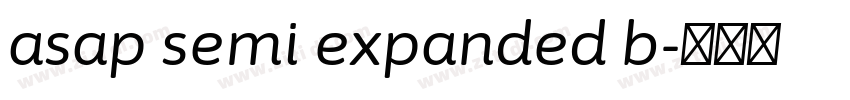 asap semi expanded b字体转换